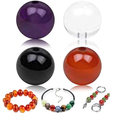 Natural Gemstone Beads for Jewelry Making,8mm Amethyst Polished Smooth Beads for Bracelet Neckalce DIY Making,100Pcs Real Red Onyx,Black Onyx,White Crystal Stone Beads Cover