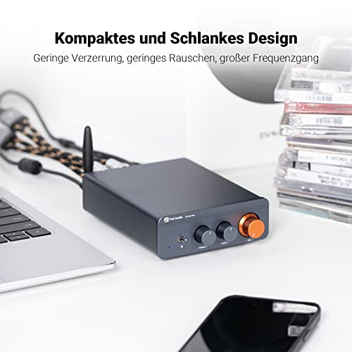 Fosi Audio BT20A Pro Hifi Verstärker, 300Wx2 Mini Verstärker mit Bluetooth 5.0 & TPA3255 Amp Chip, Austauschbare Op-Amps, Class D Verstärker Stereo 2.0 Kanal, Bass- und Höhenanpassung, Endstufe Hifi