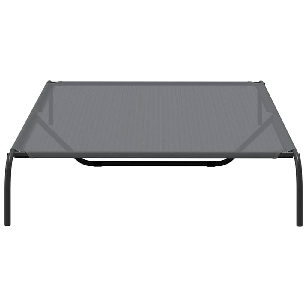 vidaXL Cama elevada para Perros Gris 150x90x20 cm textilene y Acero, Cama elevada para Perros, Cama para Perros para Exteriores, Cama refrescante para Perros