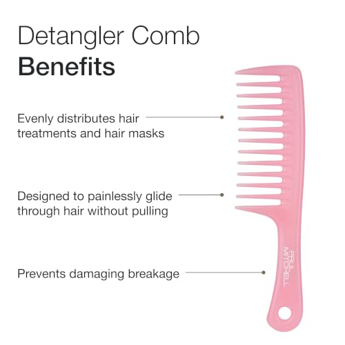 Image of Paul Mitchell Detangler Comb, Wide Tooth Comb Detangles Wet or Dry Hair