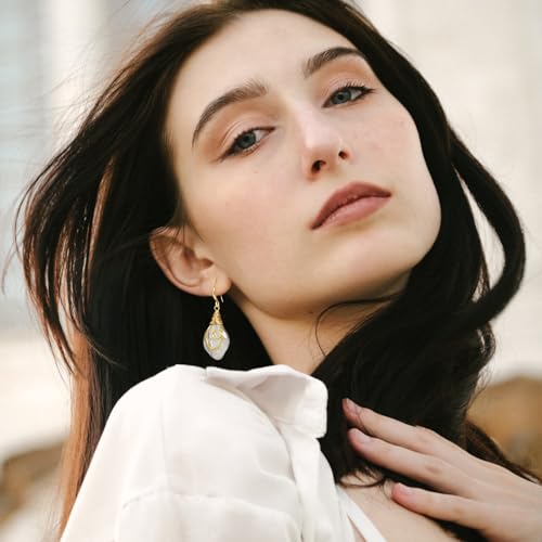 25-30mm Freshwater Baroque Keshi Pearl Dangle Drop Earrings For Women2