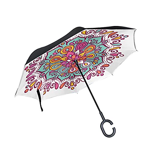 Parapluie inversé femme National Flora double couche haute résistance