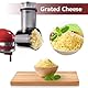 LETOMS Aufsatz für KitchenAid Standmixer, Käsereibe, Gemüseschneideraufsatz für KitchenAid, Schneidezubehör mit 5 Klingen