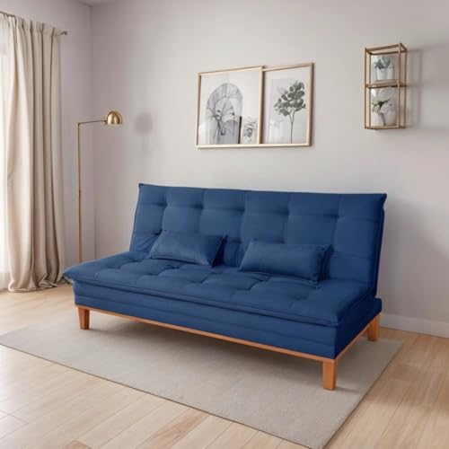 Sofá Cama Reclinável Casal 3 Lugares Suede Premium Ecom Home – Retrátil, Compacto, Confortável e com Almofadas Inclusas