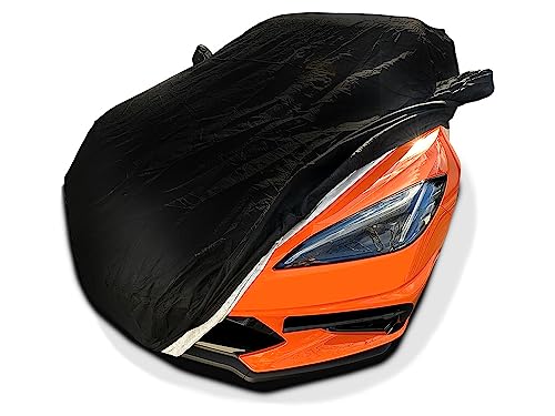 Image of CarsCover Custom Fit Car Cover for Chevy Corvette C8 Stingray Z06 E-Ray Heavy Duty All Weatherproof Ultrashield Black Covers