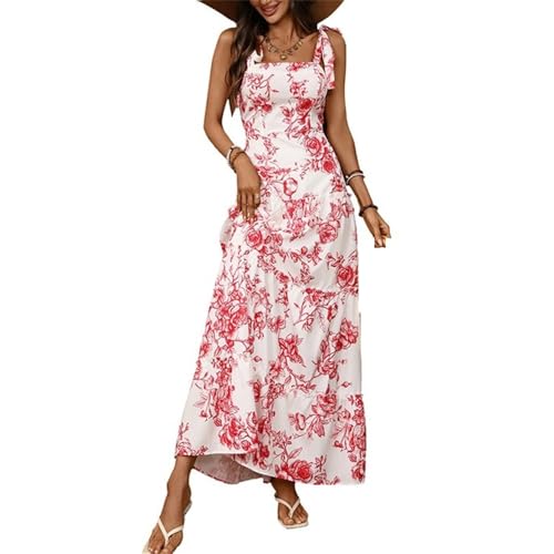 Robe longue fleurie dos nu idéale pour vos soirées d'été et escapades balnéaires chic