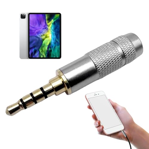 電話用マイクアダプター、3.5mmオーディオアダプター | 多目的銅線ステレオヘッドフォンアダプター | 4セクションAuxアダプター、オーディオ機器用ヘッドフォンジャックアダプター