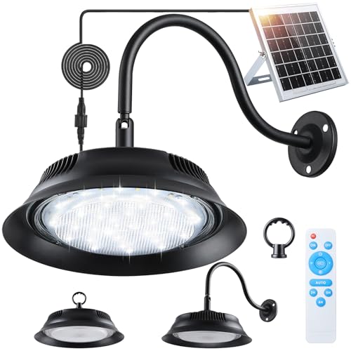 FabStyl Solar Barn Lights Outdoor, Bright Solar Shed Lights with Two Installation Options, 3 Color...