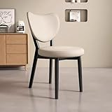 Esszimmerstühle 2er Set, Gepolstertes Armloses Design mit Dickem Sitzkissen und Rückenlehne, Stabile Holzbeine, Perfekt für Esszimmer, Küche oder Restaurant