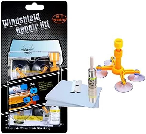 Manelord Car Kit Reparation Pare Brise, Résine Pare Brise de Réparation Pare-Brise, pour Réparer Les Éclats de Fissure de Pare Brise Voiture