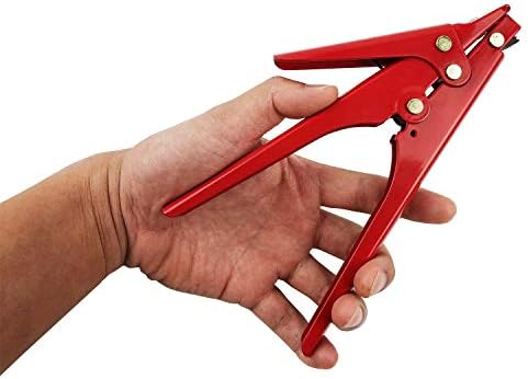 MAYMAII HS-519 Tie Gun Tensioning and Cutting Tool for Plastic Nylon Cable Tie or Fasteners, All Metal Casing, 0.370 Inches Max Tie Width