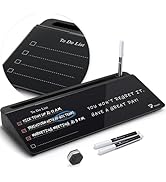 TOWON Black Desktop Whiteboard with todo List Templates, White Board Dry Erase Small for Desk, Gl...