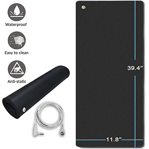 Earthed Universal Grounding Mat - Large, Computer Mouse Pad And Grounding Foot Mat, Reduce Pain And Inflammation, Relieve The Stress And Keep Healthy (39.4X11.8 Inch) #TOP1
