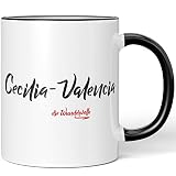 JUNIWORDS Tasse, Cecilia-Valencia, die Wundervolle, Schwarz (5219348)