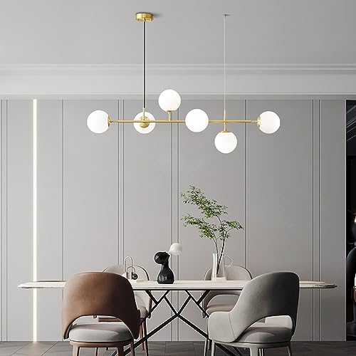 Lustre boules de verre pour illuminer votre salle à manger et salon