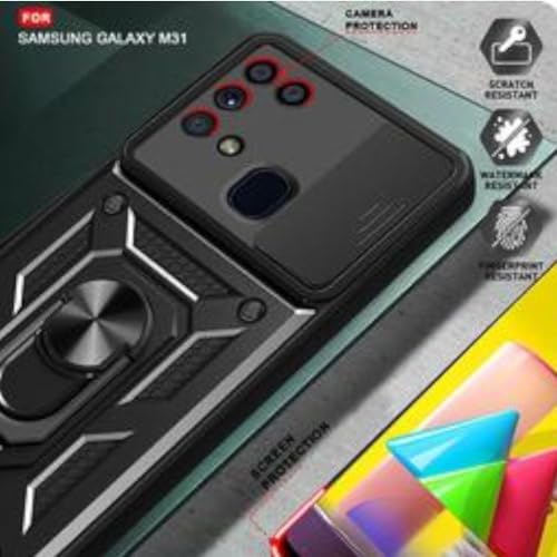 Image of Tough Armour Back Cover for Samsung Galaxy M31 5G with Camera Protection Cover (Black)