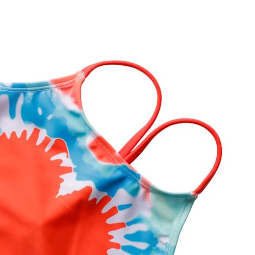 LIZENS Girls' One Piece Swimsuit Stylish Swimwear for Kids Red Bathing Suit with Love Print3