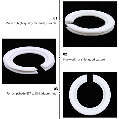 Lurrose 12Pcs Abajur Porta Harpa Abajur Abajur Redutor de Anel Adaptador Conversor Conjunto Suporte