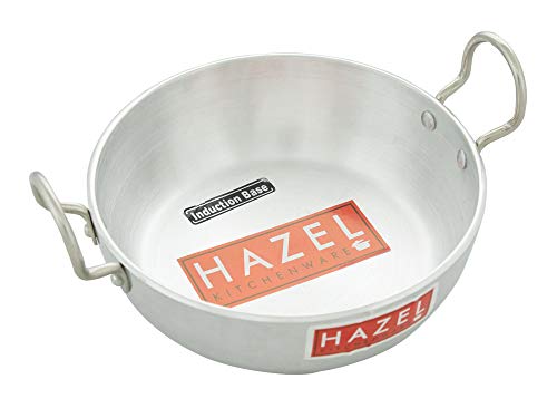 HAZEL Aluminium Induction Kadai 4 mm, Silver