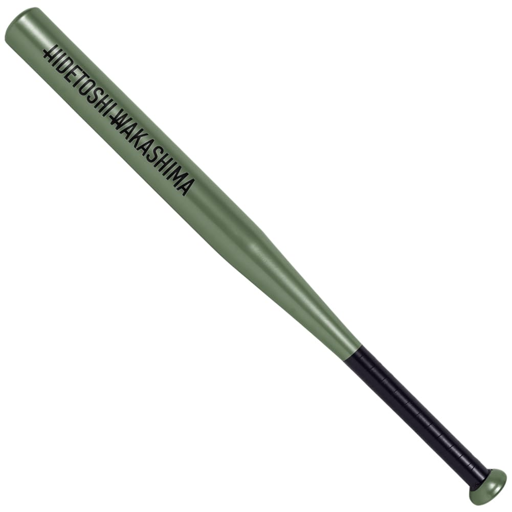 HIDETOSHI WAKASHIMA® Tokyo Stainless Alloy Steel Baseball Bat - Suitable for Beginners, Hobby Players and Professionals - Length: 28" (0.71m), Weight: 980g (Army Green)