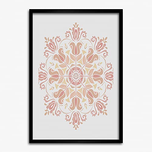 Cadre en bois moderne 50x70 cm pour créer un salon cosy au motif oriental