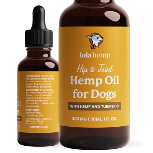 Image of Lolahemp Mobility & Hip & Joint Hemp Oil for Dogs - Organic Hemp & Turmeric - Mobility, Comfort & Longevity