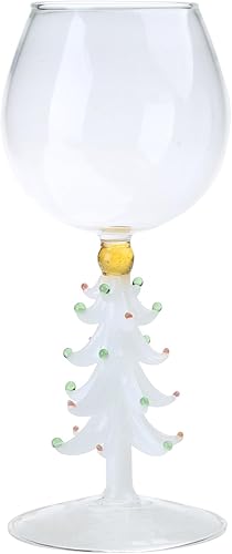 Miniatura 3 de Taza de vidrio 3D con figura de árbol de Navidad en el interior, vidrio sin tallo para vino, agua, leche, copa, copa de vidrio, copa de árbol de