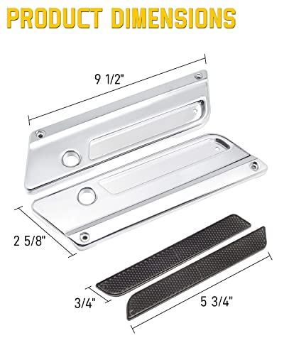 Anonemoto Saddle Bag Latch Reflector, Black Saddle Bag Reflector Inserts, Saddlebag Latch Plate Compatible For Harley Davidson 1993-2013 Road King Electra Glide Street Glide Road Glide Ultra Classic #TOP5