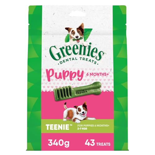 Greenies Puppy Teenie Size Dental Dog Treats, 12 oz. Pack (43 Treats)