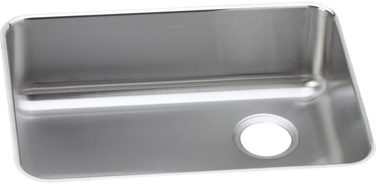 Elkay ELUH2317R Lustertone Classic Single Bowl Undermount Stainless Steel Sink,Medium