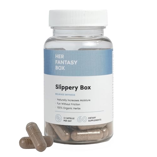 Her Fantasy Box | Slippery Box | Fast-Acting Slippery Elm Capsules for Feminine Wellness & Intimate Moisture Support – 60 Vegan Capsules