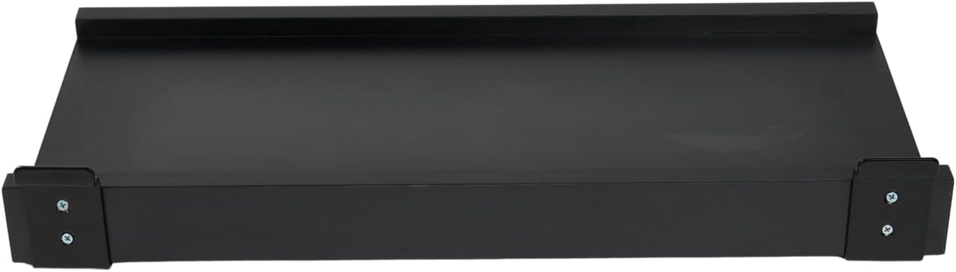 SSWBasics Wall Shelf - Black Wire Display Shelf, 11½”D X 24”L, 10” Display Area, Some Assembly Required