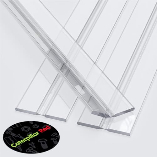 3 x 200 mm Flex-Scharniere mit niedrigem Profil, flexible verstellbare Scharniere aus Transparente, durchgehende Klavierscharniere aus Acrylkunststoff.