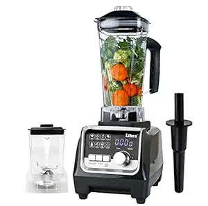 Libra 2200 Watt Digital Commercial Blender With 100% Copper Motor, 8 Pre-Set Function, Timer And 2 Bpa Free Jars | Heavy Duty Professional Blender Machine | Dry, Wet Grinder For Restaurants & Shops