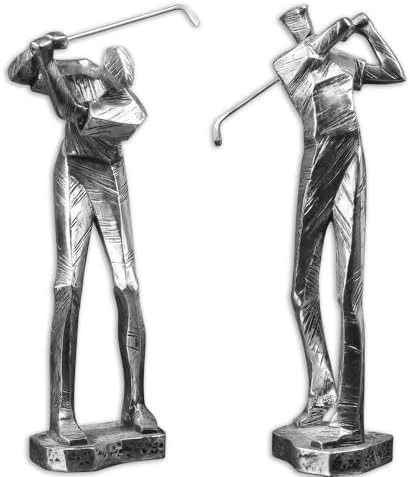 Uttermost Practice Shot, Set of 2, 16.0" L x 6.8" W x 3.4" D, Silver, 2 Count