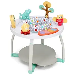 Poit 5-in-1 Activity Center, Tummy Time, Activity Center, Baby Balance Board, Toddler Activity Table, Table and Chair, Activity Center for Baby with 360° Rotating Seat, 3 Adjustable Height. 4M+