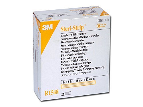 3M Steri-Strip Adhesive Skin Closures R1548, 25 Pieces by 3M