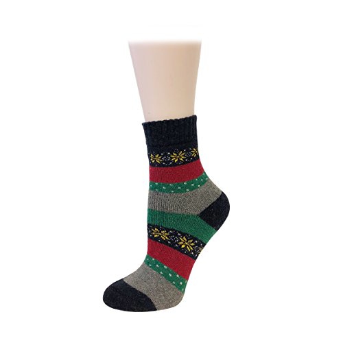 Image of Bowbear Women's 5-Pair Vintage Pattern Wool Socks