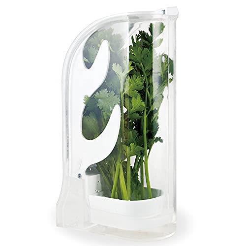 Herb Saver, Herb Keeper, Herb Storage Container â€“ Herb and Produce Crisper, Herb Preserver, Keeps Herbs and Produce Fresh, for Vegetable Storage