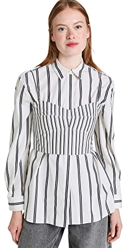 Theory womens Bustier Shirt.ventur Blouse, Multi,...