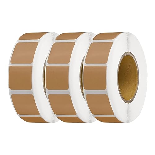 Selbstklebende Zielscheiben - Quadratische Rollenaufkleber, Papier, Schießereien, Ziele - 3 Rollen/3000 Stück Zieletiketten für Schießstandübungen, für Verteidigungstraining, Waffen,