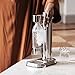 Aarke Carbonator lll with CO2 Cylinder, Sparkling & Carbonation Water Machine, Stainless Steel with PET BPA-Free Reusable Bottle Volume 1L/34 fl oz (Stainless Steel)