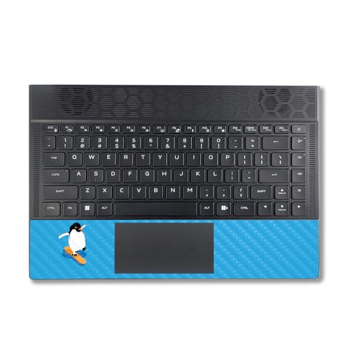 Image of MightySkins Carbon Fiber Skin Compatible With Alienware X14 R2 (2023) Full Wrap Kit - Skater Penguin | Protective Durable Textured Carbon Fiber Finish | Easy To Apply & Change Styles | Made in the USA