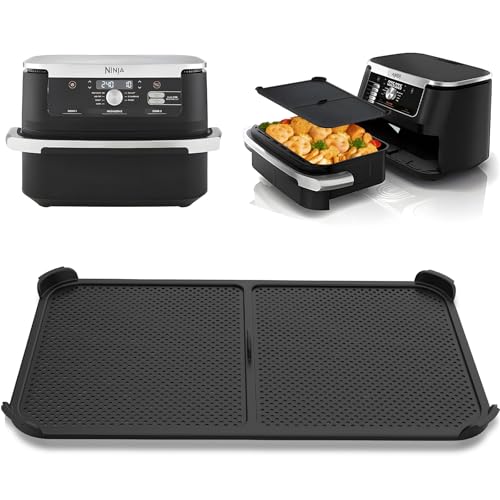 Grille Anti Projection pour Air Fryer Ninja 10,4 L AF500EU, Reusable Silicone Accessoires Moule Air Fryer Ninja 10,4 L, Anti Eclaboussure Air Fryer Ninja pour Ninja Foodi Flex 10,4 L