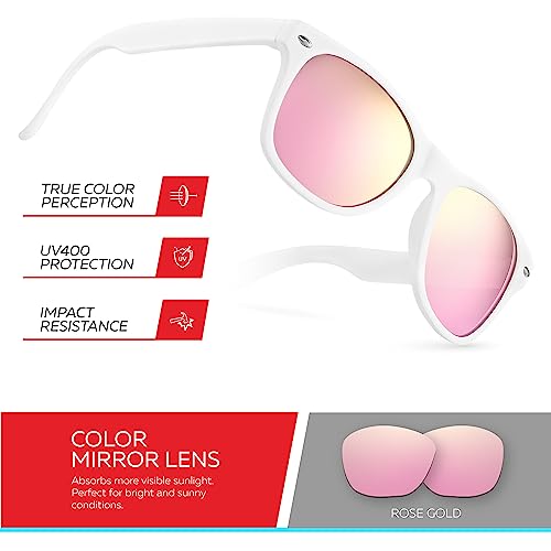 Image of Retro Rewind Kids Sunglasses for Boys Girls Age 3-12 - Shatterproof UV400 Toddler Children Sun Glasses