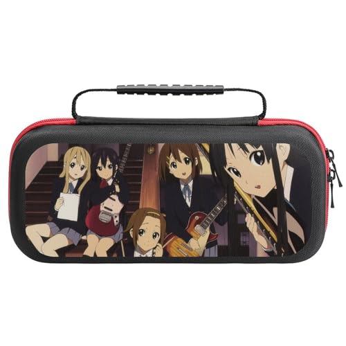 Switch ケース かわいい けいおん! スイッチ 収納ケース カバー ナイロン素材 全面保護 防塵/防水/防汚/耐衝撃 26x11.5x5.2cm Switchに対応 保護用ハードケース 大容量な収納力 アクセサリーポーチ Switch本体/ゲームカー