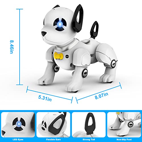 Supireo Y8359 Remote Control Robot Dog Toy, Programmable Smart Interactive Robotic Pets, Rc Stunt Robot Toys Dog Imitates Animals Music Dancing Handstand Push-Up Follow Functions For Kids Boys Girls thumb #5