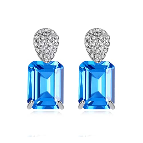 Boucles d'oreilles tige argent sterling femme zircone cubique