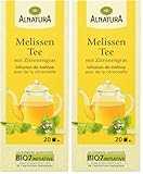 Alnatura Bio Melissen-Tee mit Zitronengras, 20 Beutel, 30g (Packung mit 2)