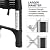 BOCOM 14.5 FT Aluminum Telescoping Ladder with Hooks, Lightweight Multi-Purpose Collapsible Extension with 2 Triangle Stabilizers, Heavy Duty 330 lbs Max Capacity for Home, RV, and Outdoor Work Black